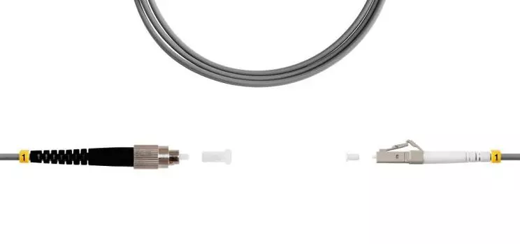 Патч-корд волоконно-оптический TELCORD ШОС-2x3.0-2FC/U-2LC/U-MM62-150м-LSZH-GY duplex FC/UPC-LC/UPC,