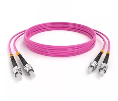 Патч-корд волоконно-оптический TELCORD ШОС-2x3.0-2ST/U-2ST/U-MM504-200м-LSZH-MG duplex ST/UPC-ST/UPC