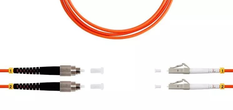 Патч-корд волоконно-оптический TELCORD ШОС-2x3.0-2FC/U-2LC/U-MM50-200м-LSZH-OR duplex FC/UPC-LC/UPC,