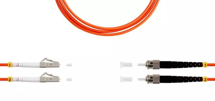 Патч-корд волоконно-оптический TELCORD ШОС-2x3.0-2LC/U-2ST/U-MM50-200м-LSZH-OR duplex LC/UPC-ST/UPC,