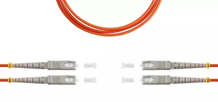 Патч-корд волоконно-оптический TELCORD ШОС-2x3.0-2SC/U-2SC/U-MM50-200м-LSZH-OR duplex SC/UPC-SC/UPC,