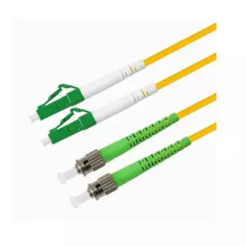 Патч-корд волоконно-оптический TELCORD ШОС-2x3.0-2LC/A-2ST/A-SM-200м-LSZH-YL duplex LC/APC-ST/APC, S