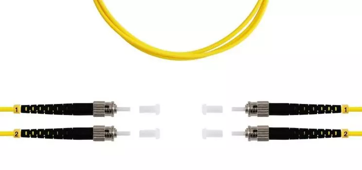 Патч-корд волоконно-оптический TELCORD ШОС-2x3.0-2ST/U-2ST/U-SM-200м-LSZH-YL duplex ST/UPC-ST/UPC, S