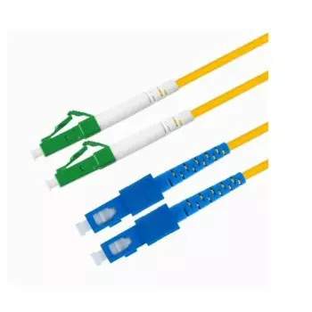 Патч-корд волоконно-оптический TELCORD ШОС-2x3.0-2LC/A-2SC/U-SM-200м-LSZH-YL duplex LC/APC-SC/UPC, S