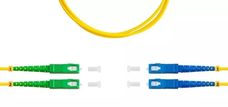 Патч-корд волоконно-оптический TELCORD ШОС-2x3.0-2SC/A-2SC/A-SM-200м-LSZH-YL duplex SC/APC-SC/APC, S