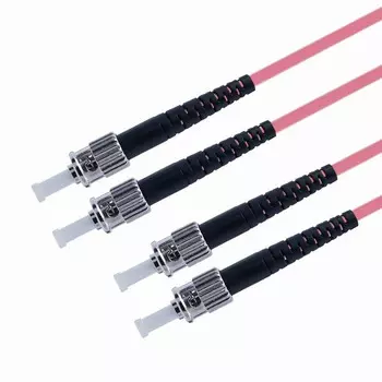 Патч-корд волоконно-оптический TELCORD ШОС-2x3.0-2ST/U-2ST/U-MM504-30м-LSZH-MG duplex ST/UPC-ST/UPC, MM 50/125 (OM4), 3.0 мм, LSZH, 30м