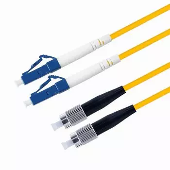 Патч-корд волоконно-оптический TELCORD ШОС-2x3.0-2FC/U-2LC/U-SM-0.5м-LSZH-YL duplex FC/UPC-LC/UPC, SM 9/125 (G652D), 3.0 мм, LSZH, 0.5м