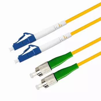 Патч-корд волоконно-оптический TELCORD ШОС-2x3.0-2FC/A-2LC/U-SM-2м-LSZH-YL duplex FC/APC-LC/UPC, SM 9/125 (G652D), 3.0 мм, LSZH, 2м