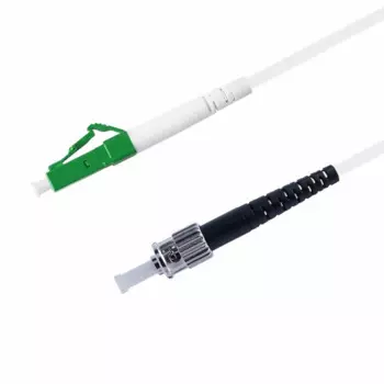 Патч-корд волоконно-оптический TELCORD ШОС-3.0-LC/A-ST/U-SM(A1)-150м-LSZH-WH simplex LC/APC-ST/UPC,