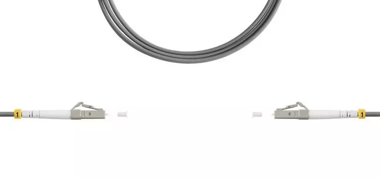 Патч-корд волоконно-оптический TELCORD ШОС-3.0-LC/U-LC/U-MM62-100м-LSZH-GY simplex LC/UPC-LC/UPC, MM