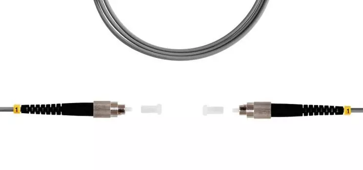 Патч-корд волоконно-оптический TELCORD ШОС-3.0-FC/U-FC/U-MM62-5м-LSZH-GY simplex FC/UPC-FC/UPC, MM 6