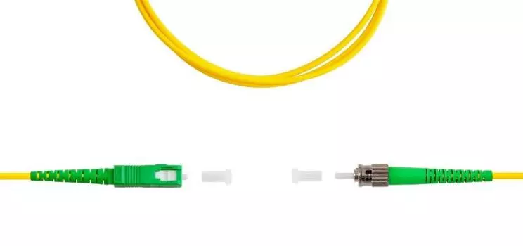 Патч-корд волоконно-оптический TELCORD ШОС-3.0-SC/A-ST/A-SM-30м-LSZH-YL simplex SC/APC-ST/APC, SM 9/