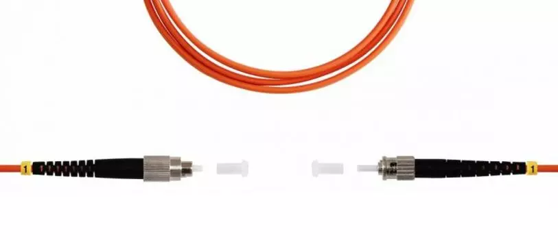 Патч-корд волоконно-оптический TELCORD ШОС-3.0-FC/U-ST/U-MM50-10м-LSZH-OR simplex FC/UPC-ST/UPC, MM