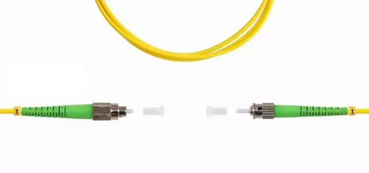 Патч-корд волоконно-оптический TELCORD ШОС-3.0-FC/A-ST/A-SM-150м-LSZH-YL simplex FC/APC-ST/APC, SM 9