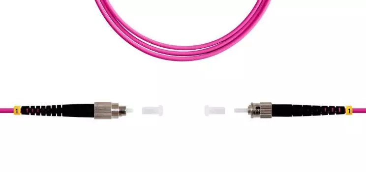 Патч-корд волоконно-оптический TELCORD ШОС-3.0-FC/U-ST/U-MM504-5м-LSZH-MG simplex FC/UPC-ST/UPC, MM