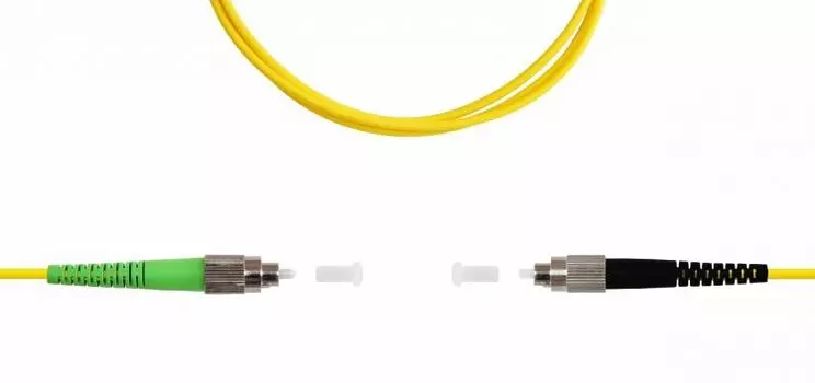 Патч-корд волоконно-оптический TELCORD ШОС-3.0-FC/A-FC/U-SM-150м-LSZH-YL simplex FC/APC-FC/UPC, SM 9