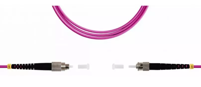 Патч-корд волоконно-оптический TELCORD ШОС-3.0-FC/U-ST/U-MM504-20м-LSZH-MG simplex FC/UPC-ST/UPC, MM