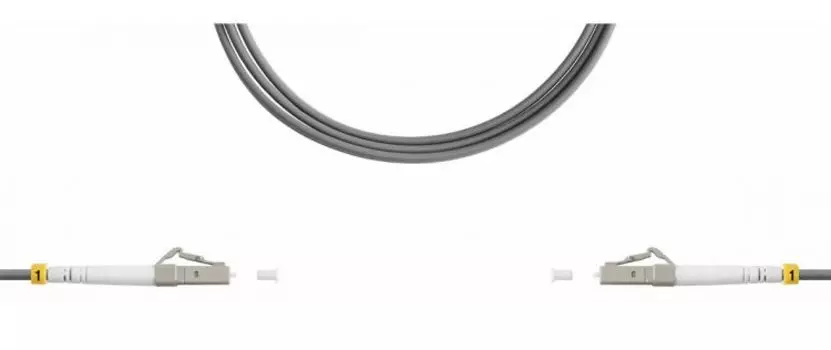 Патч-корд волоконно-оптический TELCORD ШОС-3.0-LC/U-LC/U-MM62-30м-LSZH-GY simplex LC/UPC-LC/UPC, MM