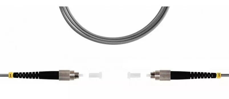 Патч-корд волоконно-оптический TELCORD ШОС-3.0-FC/U-FC/U-MM62-20м-LSZH-GY simplex FC/UPC-FC/UPC, MM