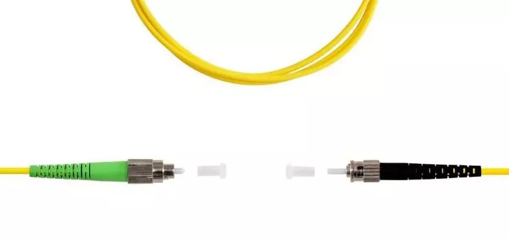 Патч-корд волоконно-оптический TELCORD ШОС-3.0-FC/A-ST/U-SM-5м-LSZH-YL simplex FC/APC-ST/UPC, SM 9/1