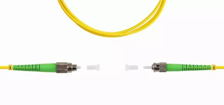 Патч-корд волоконно-оптический TELCORD ШОС-3.0-FC/A-ST/A-SM-100м-LSZH-YL simplex FC/APC-ST/APC, SM 9