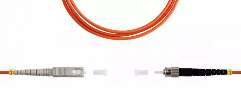 Патч-корд волоконно-оптический TELCORD ШОС-3.0-SC/U-ST/U-MM50-30м-LSZH-OR simplex SC/UPC-ST/UPC, MM