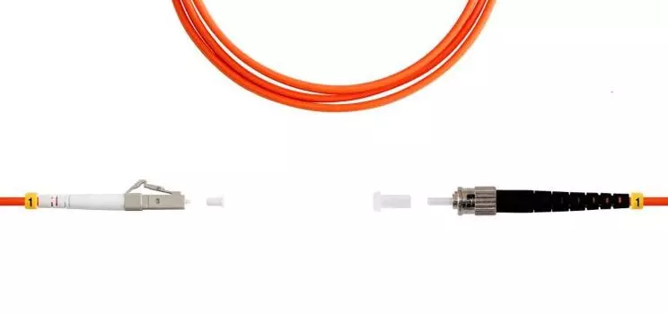 Патч-корд волоконно-оптический TELCORD ШОС-3.0-LC/U-ST/U-MM50-30м-LSZH-OR simplex LC/UPC-ST/UPC, MM