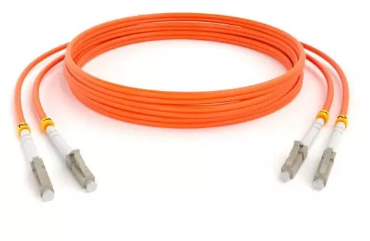 Патч-корд волоконно-оптический TELCORD ШОС-ARM-2x3.0-2FC/U-2LC/U-MM50-1м-LSZH-OR армированный duplex FC/UPC-LC/UPC, MM 50/125 (OM2), 3.0 мм, LSZH, 1м