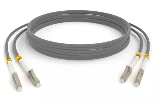 Патч-корд волоконно-оптический TELCORD ШОС-ARM-2x3.0-2ST/U-2LC/U-MM62-0.5м-LSZH-GY армированный dupl