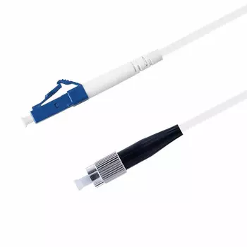 Патч-корд волоконно-оптический TELCORD ШОС-ARM-3.0-FC/U-LC/U-SM(A1)-150м-LSZH-WH армированный simplex FC/UPC-LC/UPC, SM 9/125 (G657A1), 3.0 мм, LSZH,