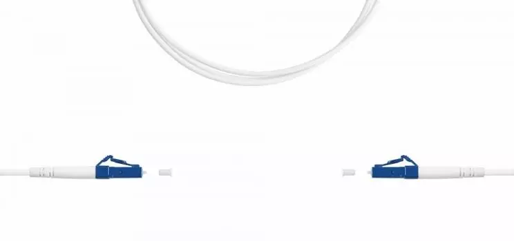 Патч-корд волоконно-оптический TELCORD ШОС-ARM-3.0-LC/U-LC/U-SM(A1)-0.5м-LSZH-WH армированный simple