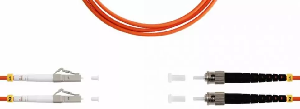 Патч-корд волоконно-оптический TELCORD ШОС-ARM-2x3.0-2LC/U-2ST/U-MM50-15м-LSZH-OR армированный duple