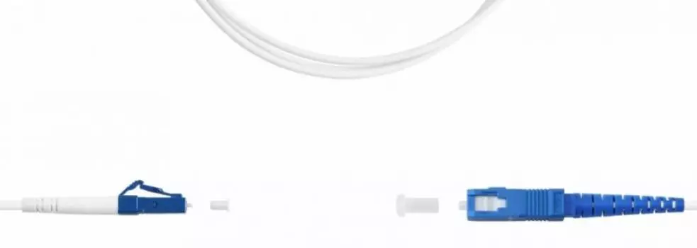 Патч-корд волоконно-оптический TELCORD ШОС-ARM-3.0-LC/U-SC/U-SM(A1)-3м-LSZH-WH армированный simplex