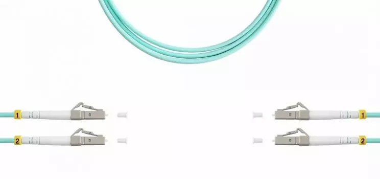 Патч-корд волоконно-оптический TELCORD ШОС-ARM-2x3.0-2LC/U-2LC/U-MM503-40м-LSZH-AQ армированный dupl