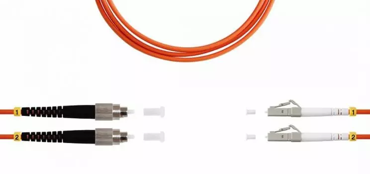 Патч-корд волоконно-оптический TELCORD ШОС-ARM-2x3.0-2FC/U-2LC/U-MM50-1.5м-LSZH-OR армированный dupl