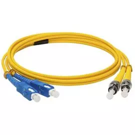 Патч-корд волоконно-оптический TopLAN DPC-TOP-652-SC/U-ST/U-2.0 дуплексный, SC/UPC-ST/UPC, SM, 2м