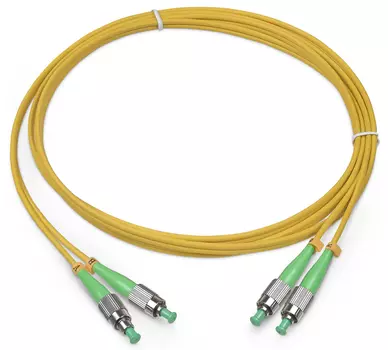 Патч-корд волоконно-оптический TopLAN DPC-TOP-652-FC/A-FC/A-1.0 дуплексный, FC/APC-FC/APC, SM, 1.0 м LSZH