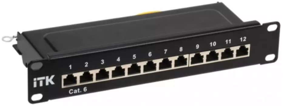 Патч-панель 10", 12xRJ45, STP, Кат. 6 ITK PP12-1UC06S-D05-10 1U Dual IDC