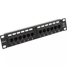 Патч-панель 19", 12xRJ45, UTP, Кат. 5е Rexant 04-0025 1U