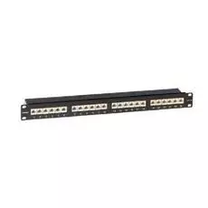 Патч-панель DKC RN6PPF241BK 19", 1U, Cat 6, 24 порта RJ45 (8p8c), экранированная, 110 IDC, "RAM telecom"