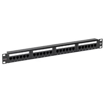 Патч-панель EKF TRP-PPNL-5EUTP-C1U24 TERACOM PRO 19'' Cat.5E 1U неэкран. UTP 24 порта RJ-45 Dual IDC с органайзером