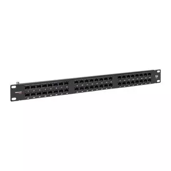 Патч-панель EKF TRP-PPNL-5EUTP-C1U48 высокой плотности TERACOM PRO 19'' Cat.5E 1U неэкран. UTP 48 портов RJ-45 Dual IDC с органайзером