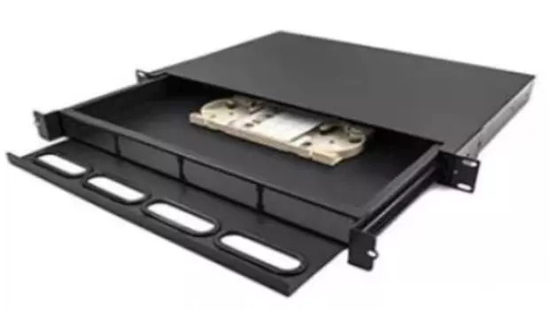 Патч-панель Hyperline FO-19EX-HD-1-96-UN-BK оптическая, высокой плотности 1U, 4 слота под панели EXHD, до 96 LC