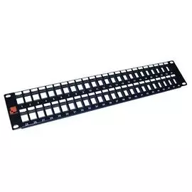 Патч-панель Lanmaster LAN-PP48OK-UTP наборная, 19", 2U, под 48 неэкранированных модулей Keystone Jack