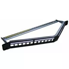 Патч-панель Lanmaster LAN-PPC24OK-STP наборная 19" компактная, экранированная, 24 порта, 0.5U