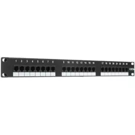 Патч-панель Newmax NM-PPU24C 19", 1U, Cat 5e, 24 порта RJ45 (8p8c), неэкранированная, 110 IDC