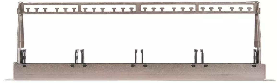 Патч-панель NIKOMAX NMC-RP08-BLANK-CJ-1U-MT 19", 1U, кассетная, 8 слотов под кассетные модули серии CJ, UTP/STP, с заземлением, с органайзером, металл