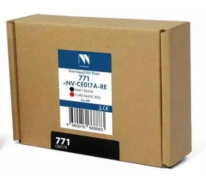 Печатающая головка NVP NV-CE017A-RE 771 Matt Black/Chromatic Red для HP (восстановленная, совместимая)