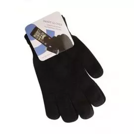 Перчатки Red Line УТ000014055 для пользования телефонами с сенсор. экранами, универс. р-р M/L, черные (темно-синий палец)