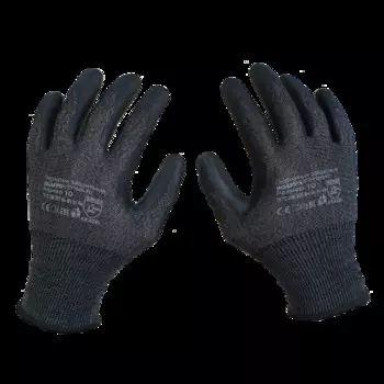 Перчатки SCAFFA DY1850-PU 11 HPPE+стекловолокно, полиуретан, ладонь и напалки с тыльной стороны, удлиненный напульсник с цветовой индикацией размера,